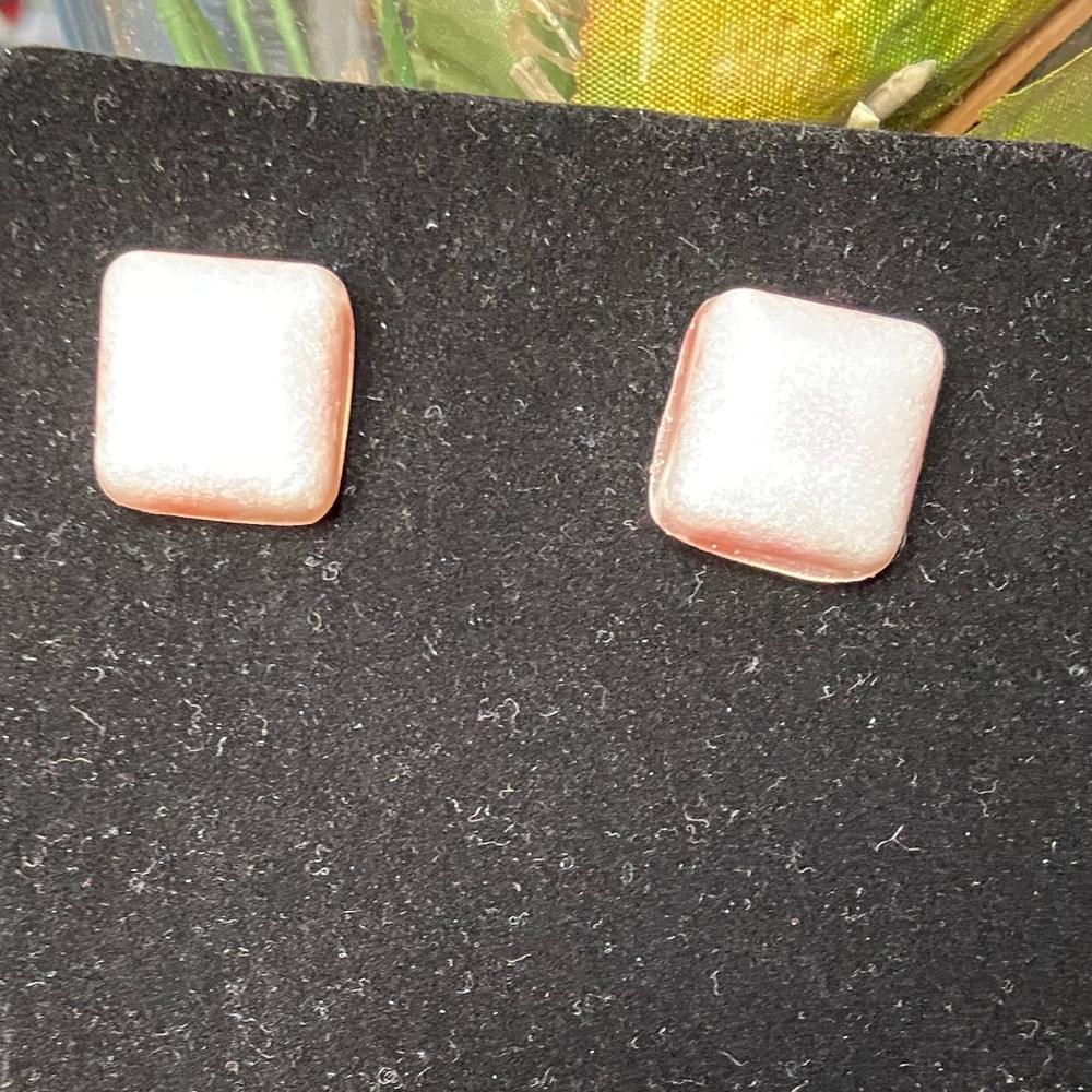 Shimmering Square Earrings